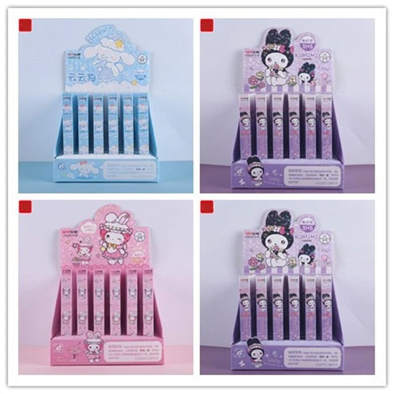 

36 шт., черные быстросохнущие ручки Sanrio Kuromi Melody 0,5 мм