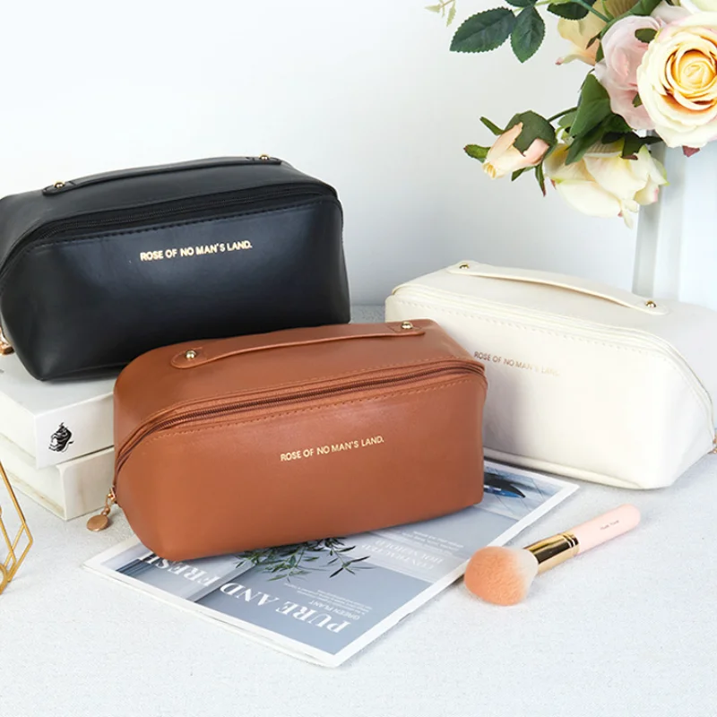 Вместительная косметичка из искусственной кожи на заказ дорожный Органайзер