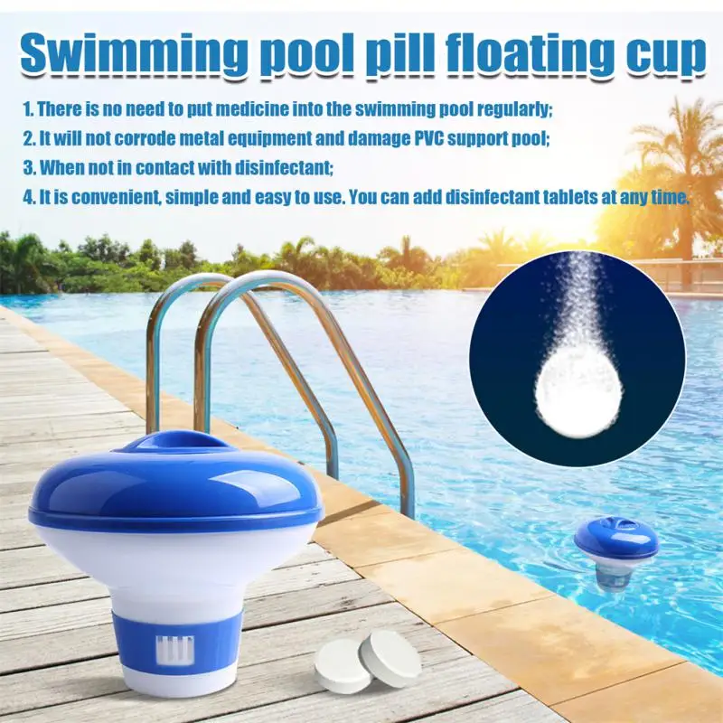 

Swimming Pool Floating Dispenser Chemical Floater Chlorine Bromine Tablets Floating Dispenser Applicator Spa Hot Tub Supplies