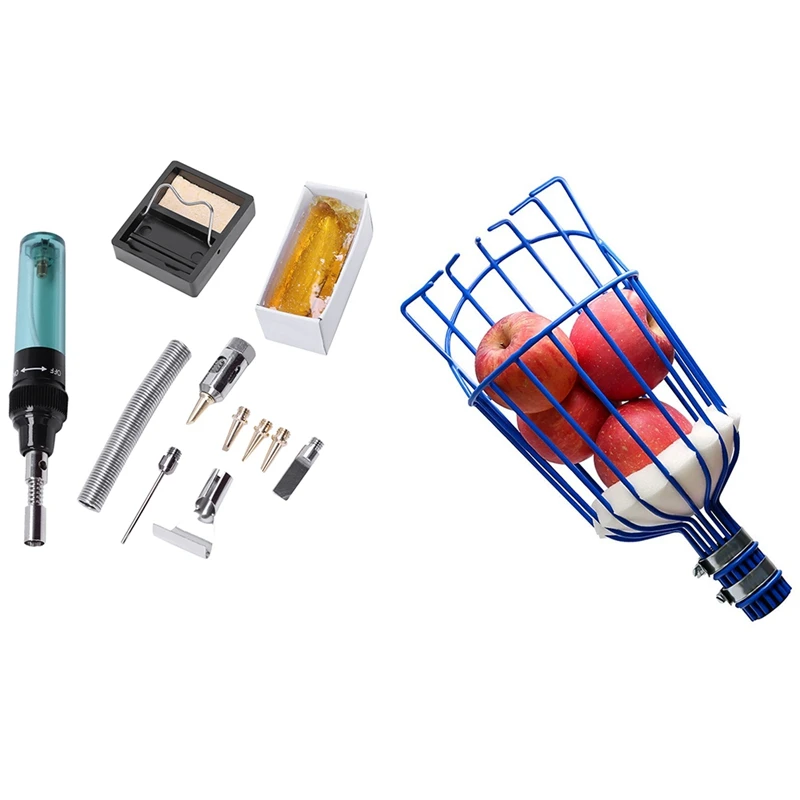 

1 Set Electric Soldering Iron Blow Torch Welding Tools & 1 Set US Threaded Extension Pole Fruit Harvester Attachment