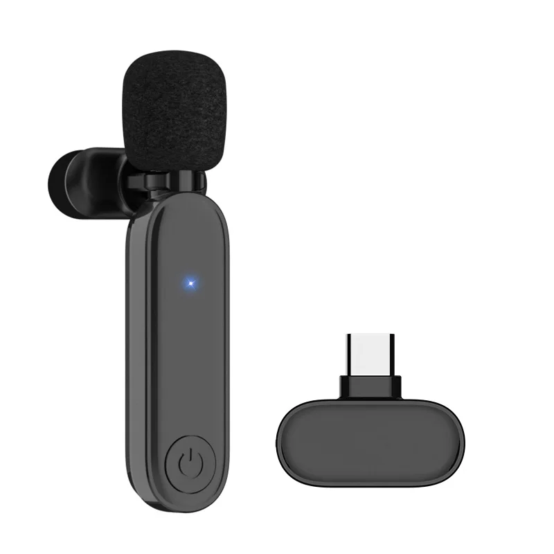 

Wireless Lavalier Microphone Portable Audio Recording Mini Lapel Mic For iPhone Android Tik Tok Youtube Live Broadcast W-3M