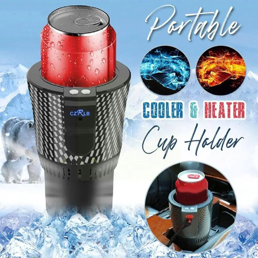 

2 In 1 Car Cup Cooler Warmer Portable Hot Cup Beverage Refroidisseur Cooler Réchauffeur De Can De Tasse Drink Holder M0w8