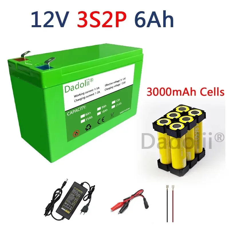 Фото 12VBattery21Ah 3S7p18650 литиевый аккумулятор Аккумуляторная батарея для солнечной энергии аккумулятор электромобиля + зарядное устройство 12,6 В 3 А №1