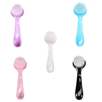 q1qd round head nail art powder dust remover cleaning brush with plastic long handle