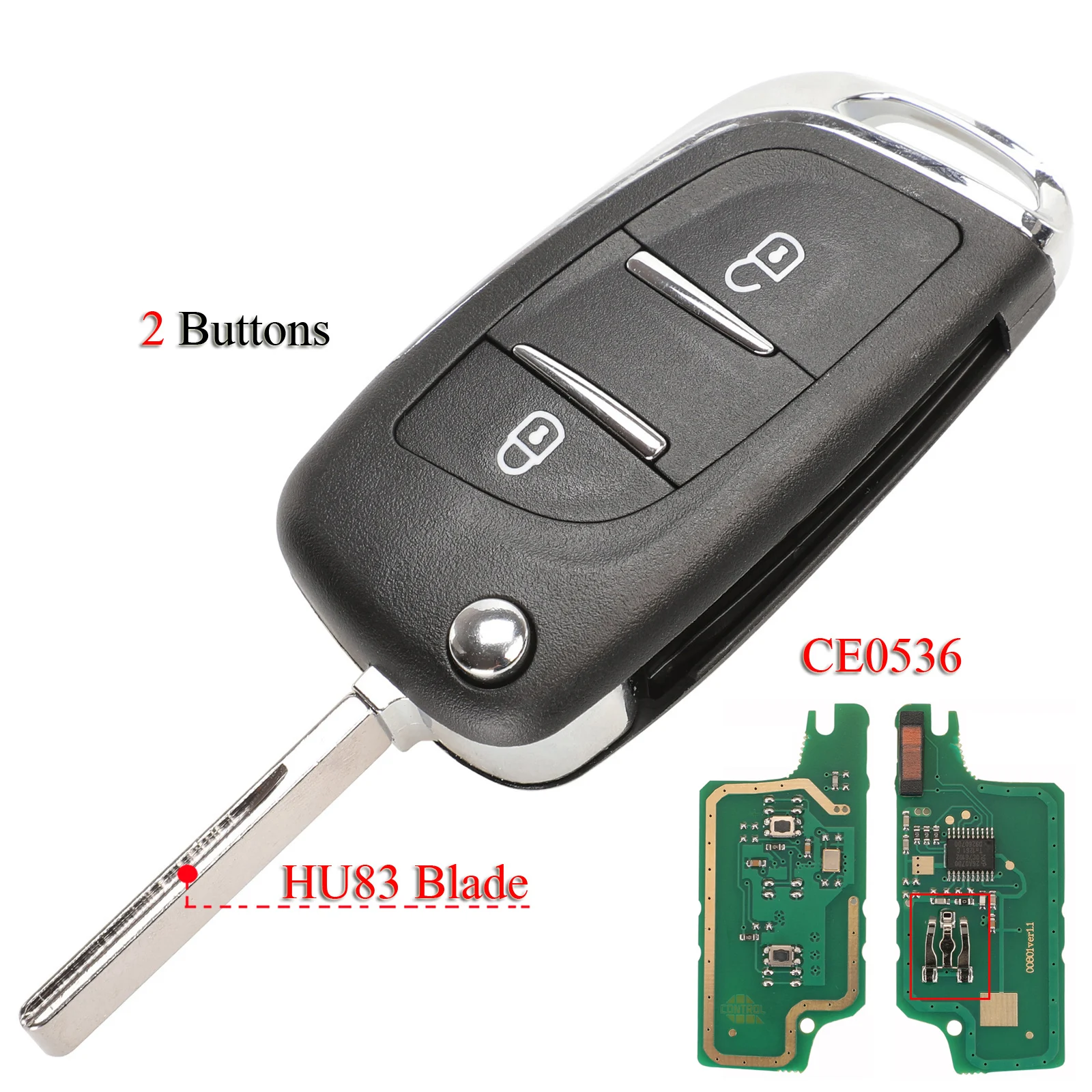 

Jingyuqin CE0536 2/3 Кнопки Модифицированный Складной Автомобильный Ключ Для Peugeot Partner 307 308 407 408 3008 Citroen Ber...