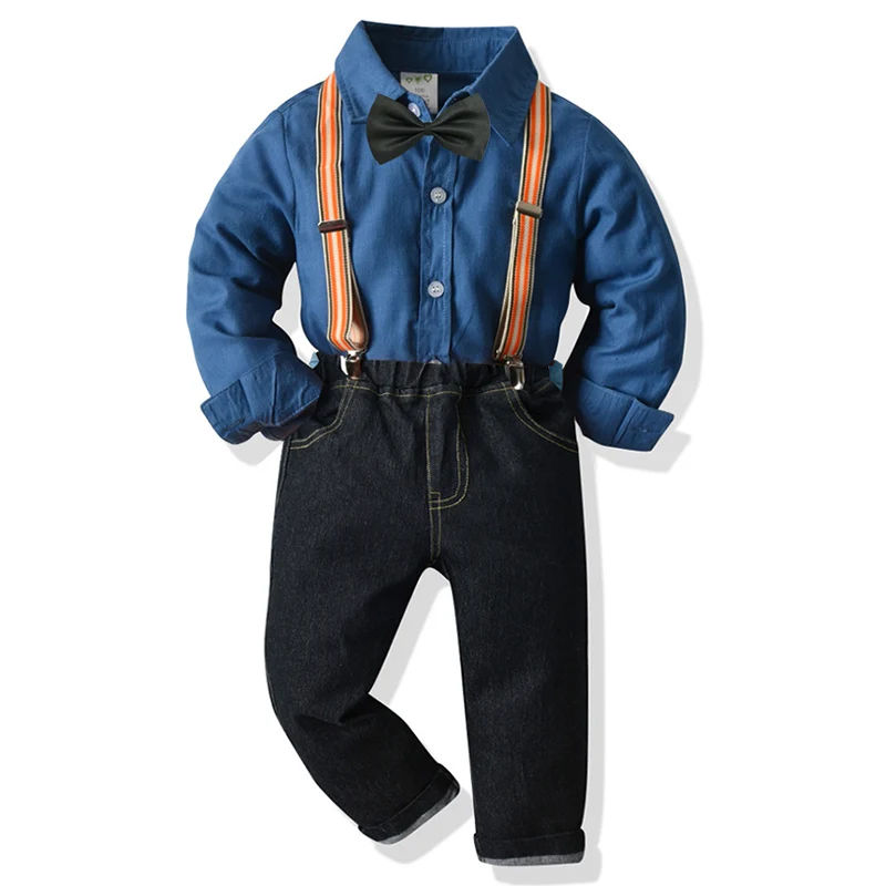 

Kids Boys Suits Blazers Boys Clothes Shirt+Trousers Boy Suit Dress Long-Sleeved Kids Gentleman Suits Children Autumn Party Sets