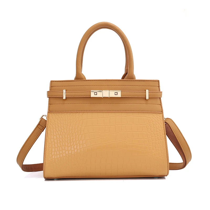

Retro Crocodile Pattern Genuine Leather Women Tote Bag 2023 Summer Female Fashion Luxury Handbag Nature Hundred Shoulder Bag