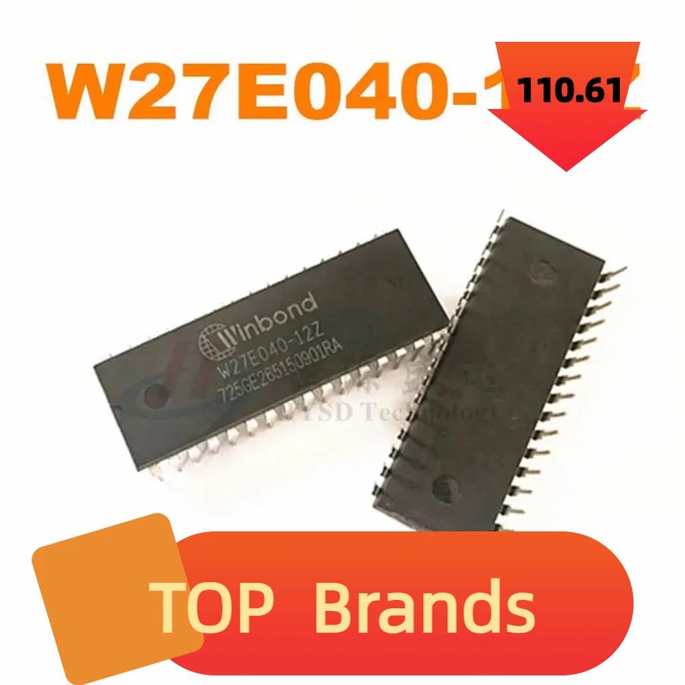 

10PCS W27E040 W27E040-12 W27E040-12Z DIP32 memory chip quality assurance IC Chipset Original