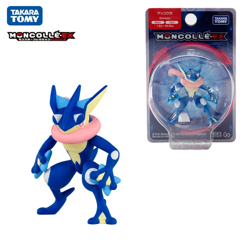 

Genuine Tomy New Pokemon EX Asia-77 Greninja 5cm Limited Anime Figure Model Toy Pikachu Doll Kid Gift Official Box 154563