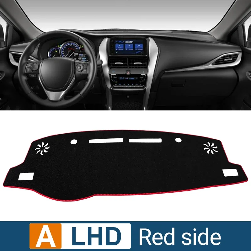 

Чехол для приборной панели автомобиля Toyota Vios 2019 2020 2021 2022 2023, коврик от солнца, нескользящий коврик, аксессуары