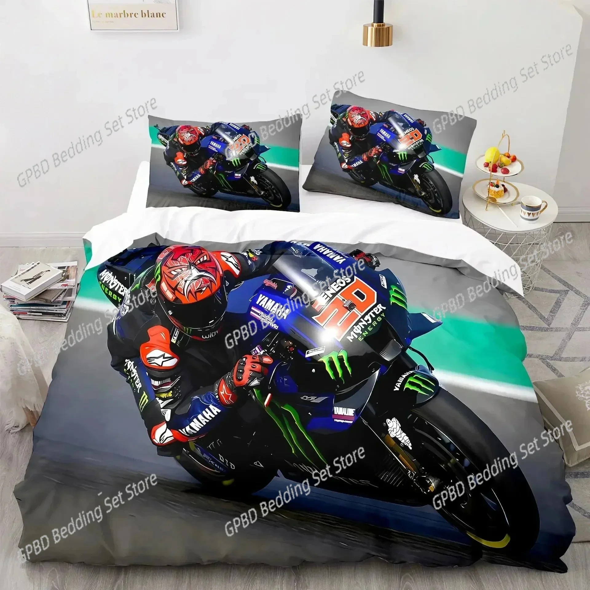 Фото 3D принт Marc Marquez 93, удобный пододеяльник, наволочка, комплект постельного белья, украшение для детской спальни, домашний текстиль №2