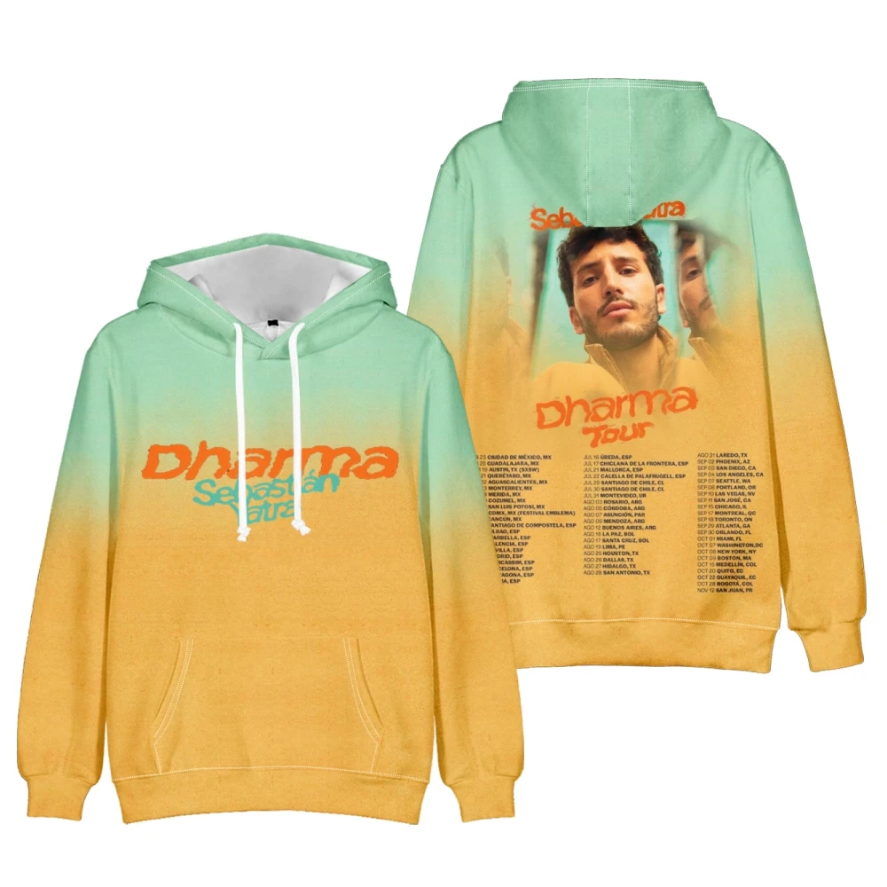 Sebastian Yatra Dharma Hoodie Tour Long Sleeve Women Men Hooded Sweatshirt 3D Clothes