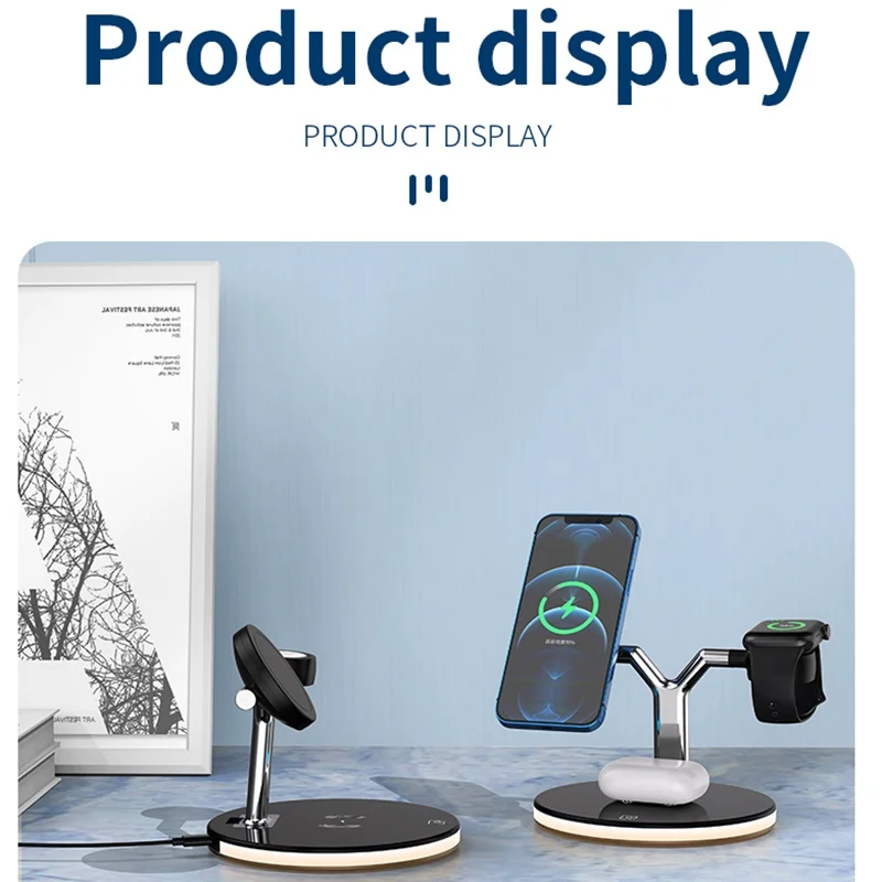 Tongdaytech 25W 3in1 Magnetic Qi Fast Wireless Charger For Iphone 13 12 Mini Pro MAX Charging Station For Apple Watch 6 5 4 3 2
