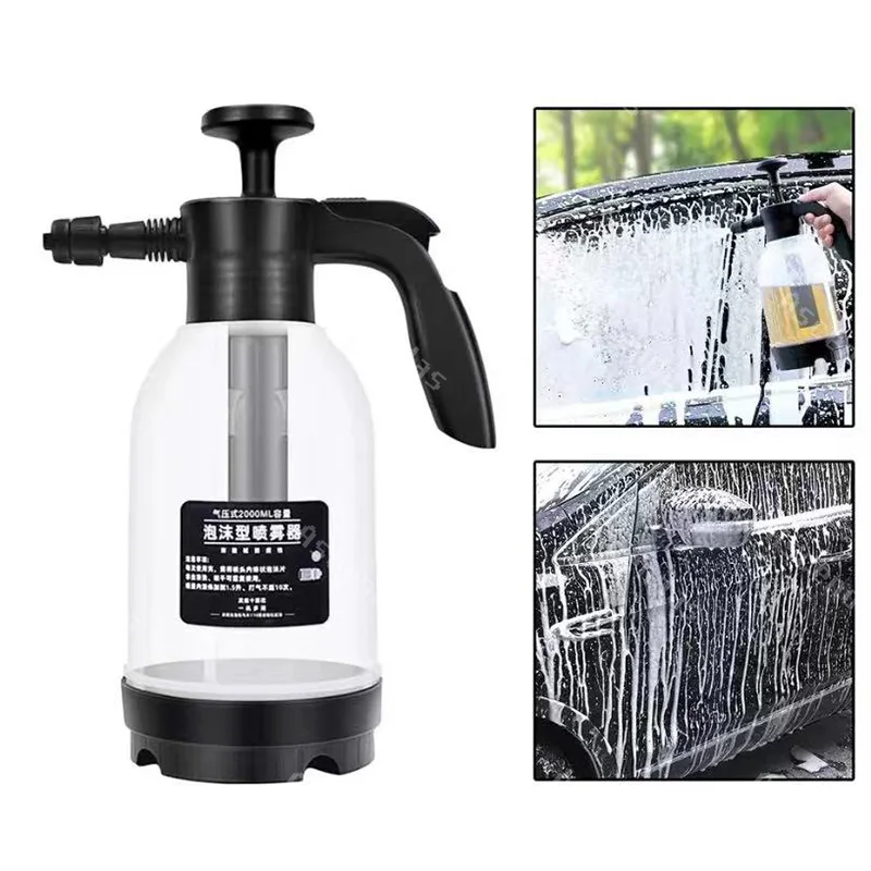 

2L latest foam watering can household hand-held car wash watering gardening air pressure sprayer plastic disinfection water bott