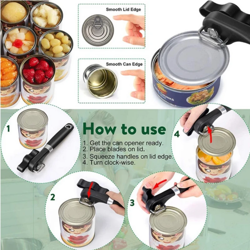 Безопасный консервный нож из нержавеющей стали профессиональные открывалки с