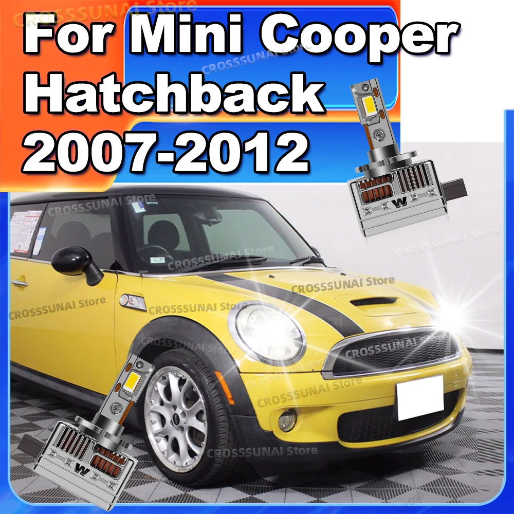 Фото Светодиодные фары 50000LM, суперяркие автомобильные лампы 6000K, Plug and Play для Mini Cooper Hatchback 2007 2008 2009 2010 2011 2012 №1