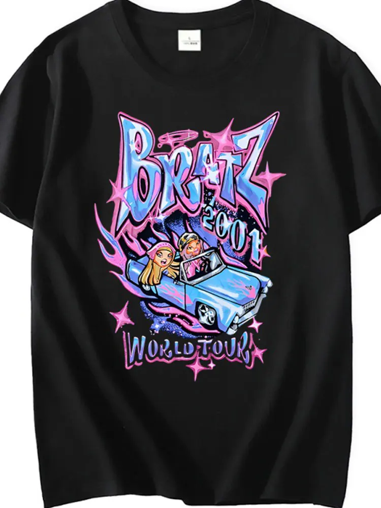 

Kalevest Y2K High Street Graphic T-Shirts Black Mall Goth Women Tops Short Sleeve Rave Outfits Tees Dark Academia Clothes 2023