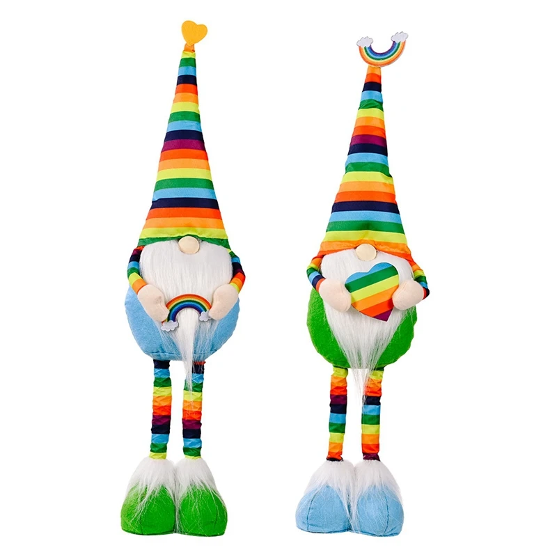 

Rainbow Gnome For Pride Day Decor, Colorful Nordic Gnomes, Tiered Tray Decorations, LGBTQ Cheer Up Gifts