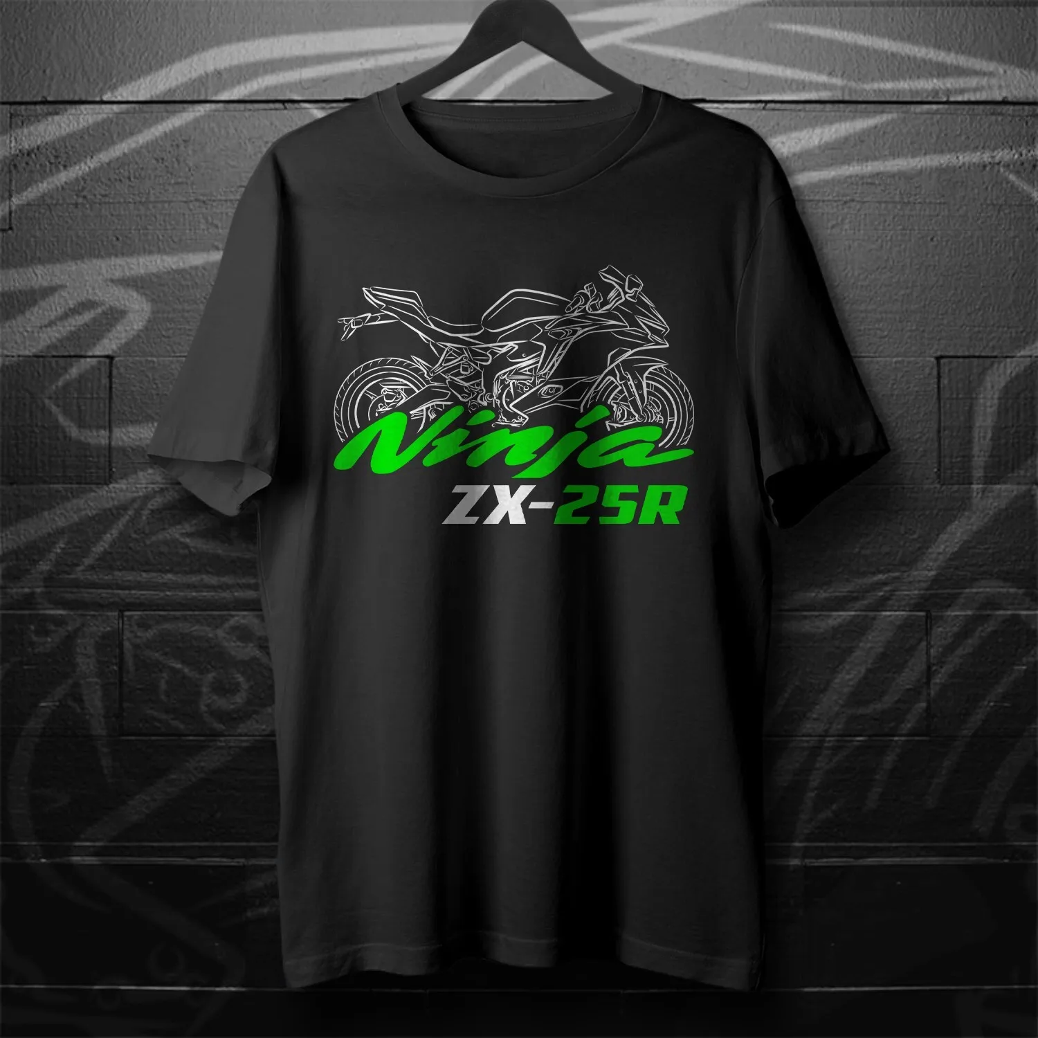 Фото Модели 2020-2025, японская мотоциклетная футболка Ninja ZX-25R, 100% хлопок, с круглым вырезом и коротким рукавом, летняя повседневная мужская футболка, уличная одежда №2