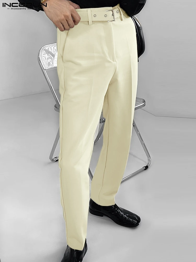 

Модные повседневные стильные новые мужские брюки с высокой талией, стильные мужские однотонные удобные брюки, горячая Распродажа, хорошо о...