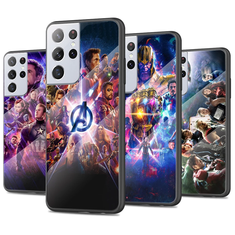 

Marvel The Avengers Tempered Glass Cover For Samsung Galaxy S22 Plus Ultra A12 A22 A32 A13 A23 A33 A53 A73 Phone Case