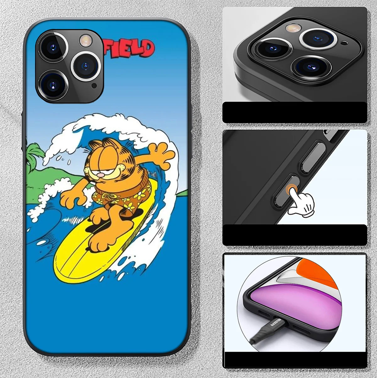 SO75 G-Garfields-Cute Case for Samsung Galaxy A41 A42 A71 A72 A73 J2 J4 J5 J6 J7 J8 A6 A7 A8 A9 Plus 2018 Prime Pro Core (art.: 3920ca7052290) - 3920ca7052290