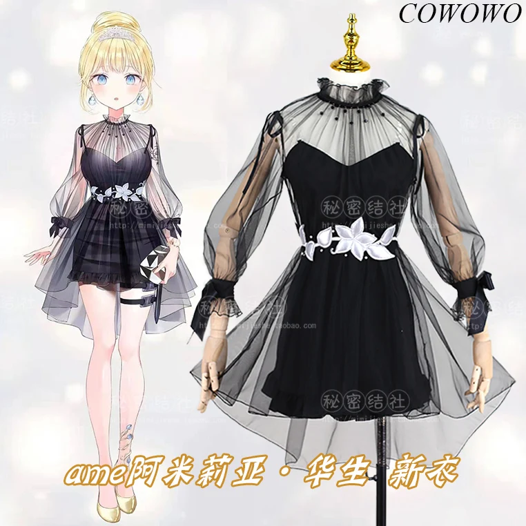 COWOWO Аниме! Элегантное платье Vtuber Hololive Ватсон Амелия новая униформа косплей
