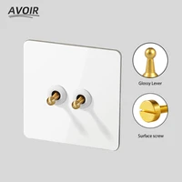 avoir toggle light switch usb wall electrical socket stainless steel panel white 1 2 3 4 gang 2 way vintage switches dimmer 220v