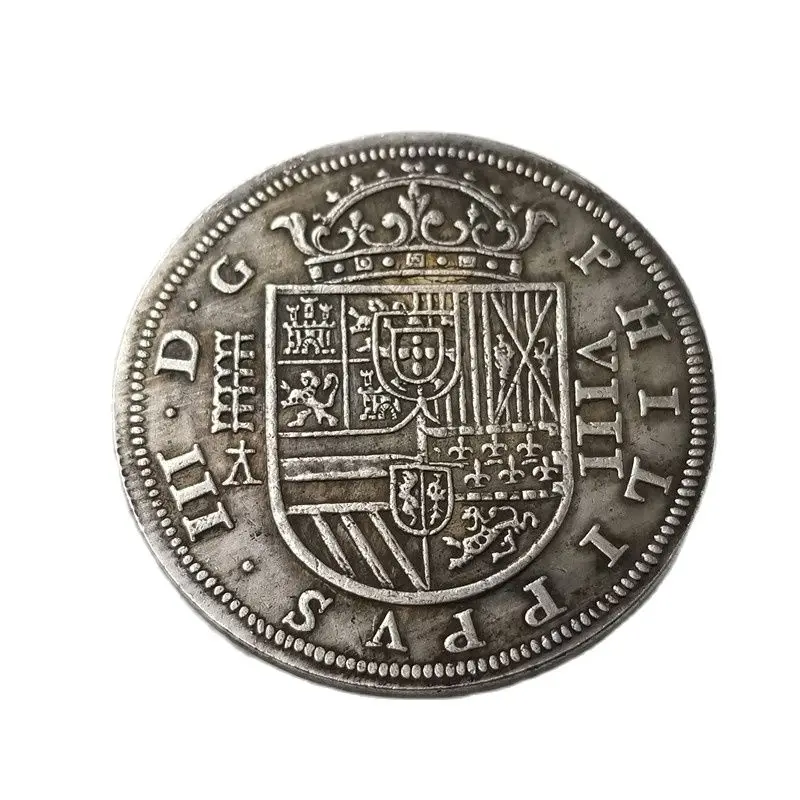 

1618 Spain Silver Plated Copy Coins Collectibles Coin Home Decoration Craft Medal Coin Desktop Ornament Christmas Gifts