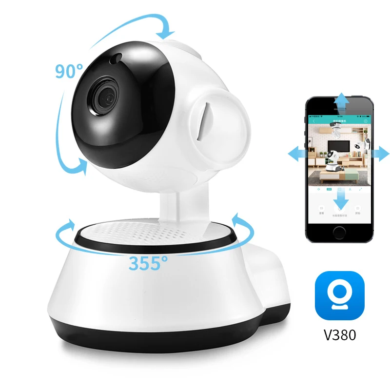 

Panoramic Camera V380 Pro WiFi IP Camera Home Security Wireless Smart Camera WI-FI Audio Record Surveillance Baby Monitor Indoor