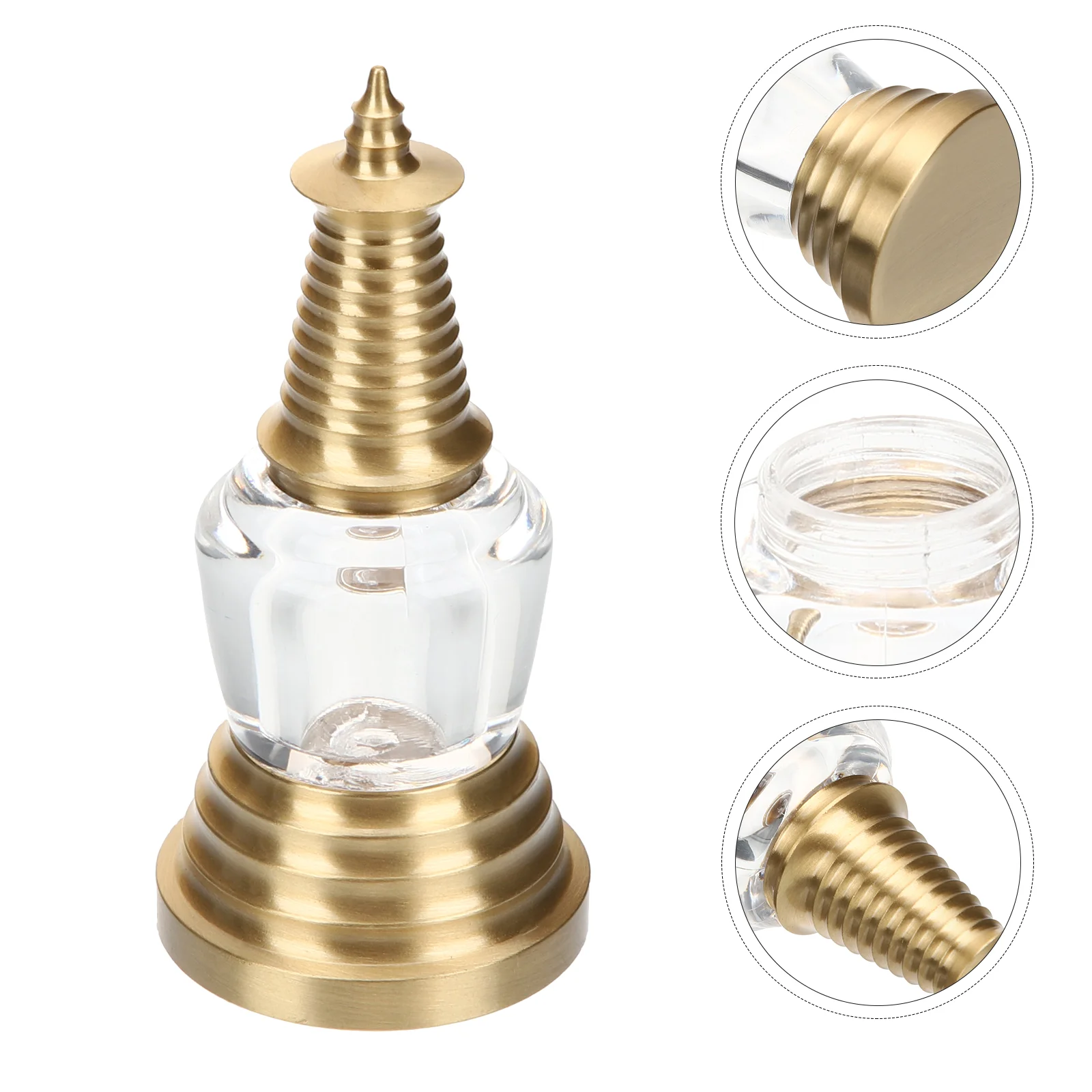 

Statue Pagoda Brass Stupa Tower Buddhism Sculpture Pendant Charms Model Decor Figurine Auspicious Empty Shui Bottle Jewelry