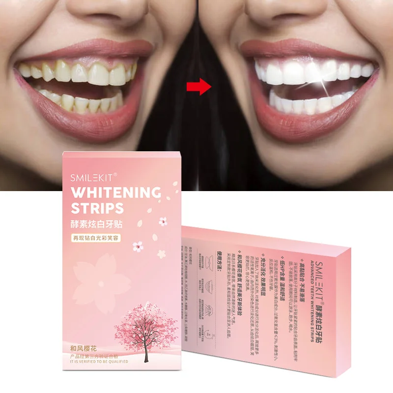 

Sakura Teeth Whitening Strips Dentistry Tool Dental kit Oral Hygiene Care Strip for false Teeth Veneers Dentist Whiten Gel 14pcs