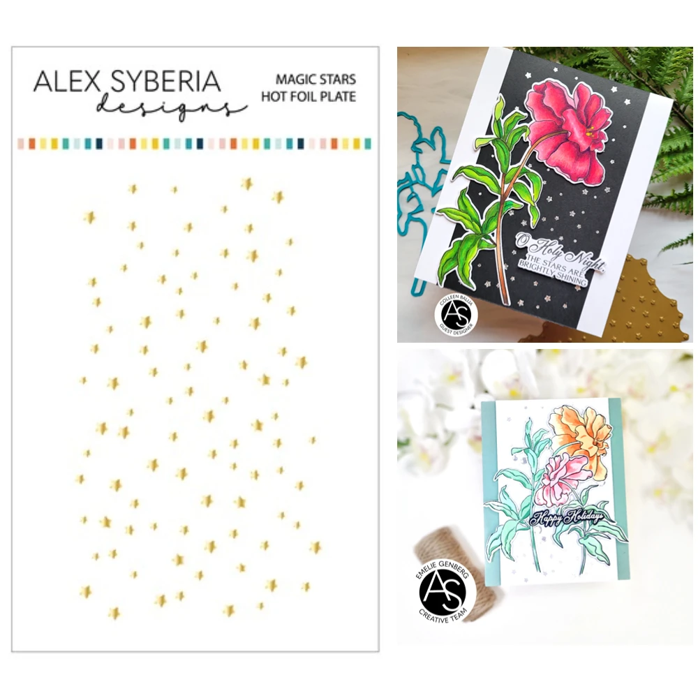 

Волшебные звезды Горячая фольга тарелка горячая фольга фотография трафарет тиснение шаблон Сделай Сам поздравительная открытка ручной работы