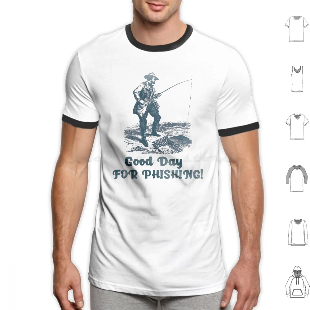 Хлопковая футболка хорошего дня для фишинга мужчин и женщин самостоятельного
