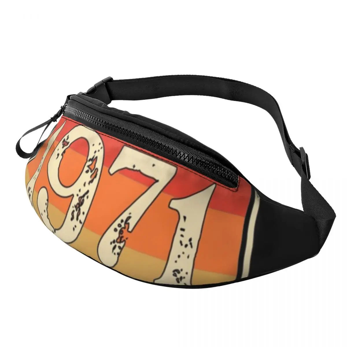 

Vintage 1971 Limited Edition Year Waist Bag Meaning Unisex Climbing Waist Pack Picture Polyester Bag