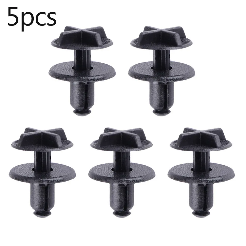 

5pcs Cowl Panel Clips LR024316 Nylon Black Replacement For Car Accessories
