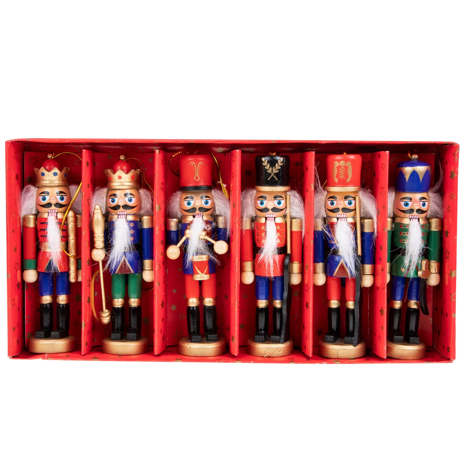 

Nutcracker Christmas Hanging Decorations Wooden Wood Nutcrackersfigures Tree Soldier Decor Puppet Ornament Ornaments Craft