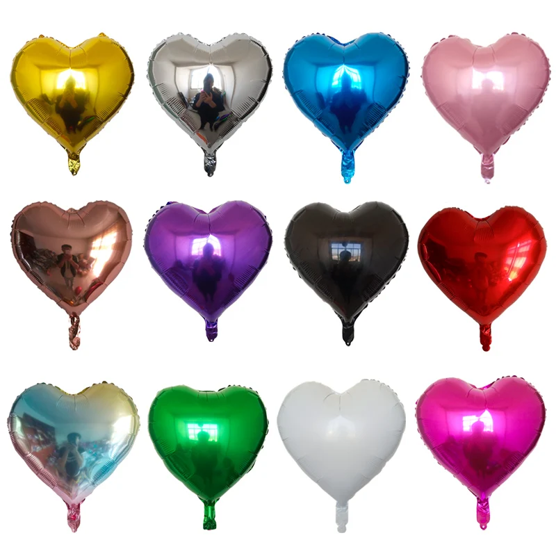 

50 pieces 18 inch Heart Foil Balloons Heart Balloon Baby Shower Birthday Party Wedding Decorations Party Supplies Heart Globos