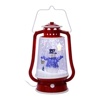 christmas lovely snowman lamp snowing decorative barn lantern with led lighting and music christmas holiday gifts decor us stock