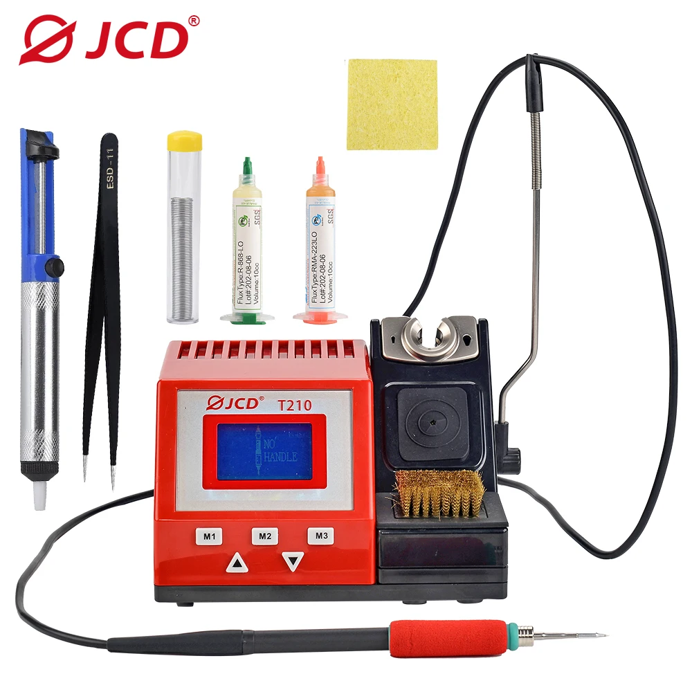 Enlarge JCD Soldering Station 85W Soldering Iron 1.5S Quick Heating Welding Rework Station for BGA SMD PCB IC Welding Repair Tools T210