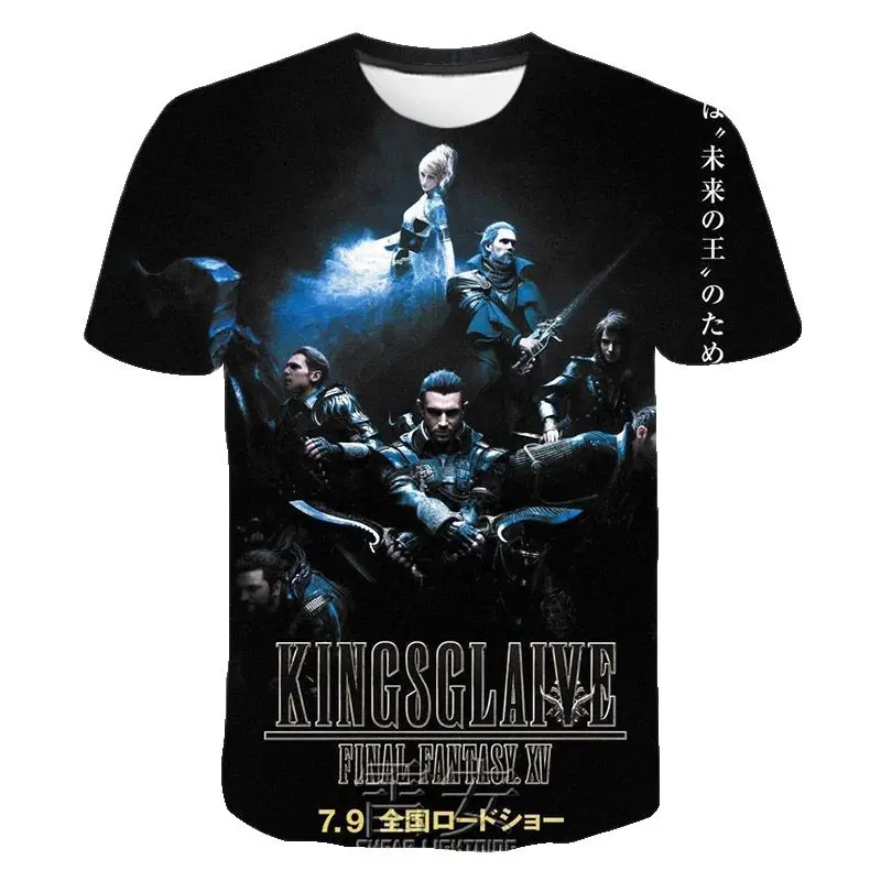 Футболка с 3D-принтом финальной фантазии для мужчин и женщин Модный повседневный