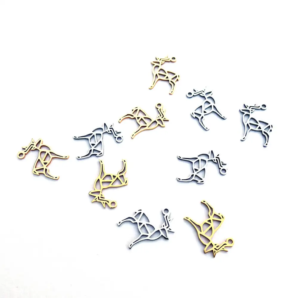 

Stainless Steel Père David's Deer Charm for DIY Jewelry Findings