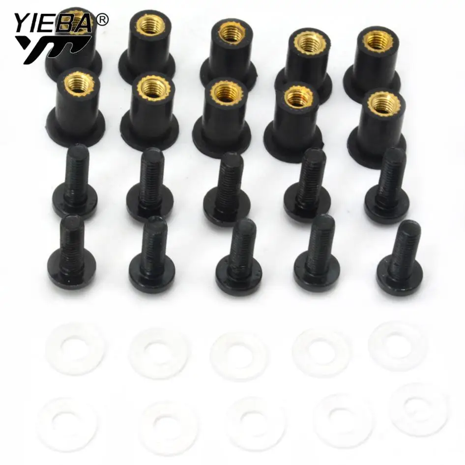 

10 шт. комплект крепежных болтов для ветрового стекла мотоцикла для YAMAHA XJR1300 FJR 1300 YZF R1 R6 R3 R15 R25 R125 Z800