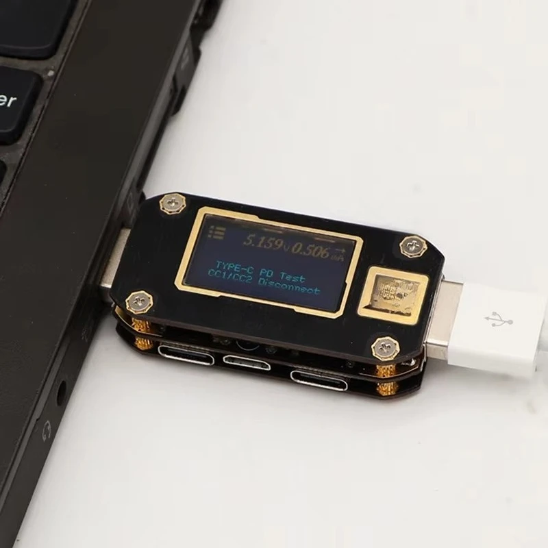 Фото Тестер USB EE1 WAP01 Type-C, тестер USB PD, QC 3.0 2.0, измеритель напряжения и тока зарядного устройства, вольтметр KM001, измеритель мощности №2
