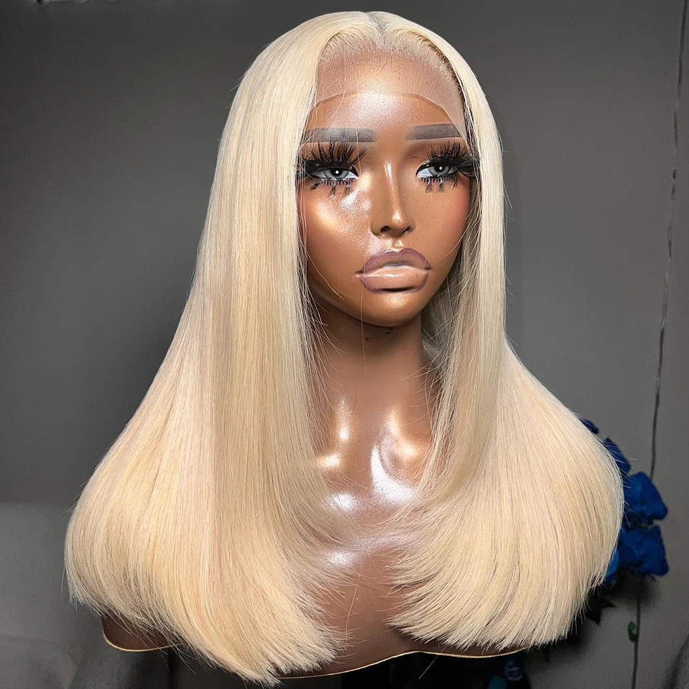 

613 Blonde Transparent 13x4 Lace Front Wigs Human Hair Short Bob Wig Straight Brazilian Virgin Human Hair 613 Lace Closure Wigs
