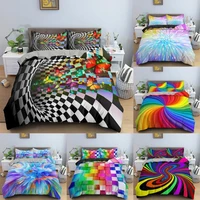 3d butterfly bedding set psychedelic duvet cover colorful abstract comforter set soft bedspread twin queen size with pillowcases