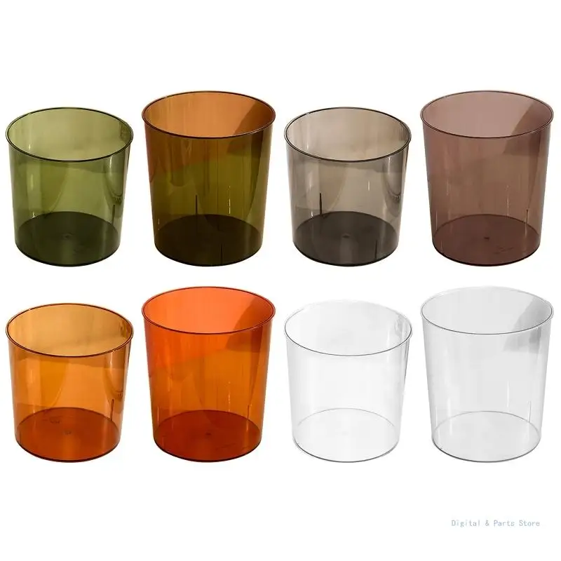 

M17F Modern Round Plastic Small Trash Can Shatter-Resistant Wastebasket Garbage Container Bin for Bathrooms Kitchen Home Dorm