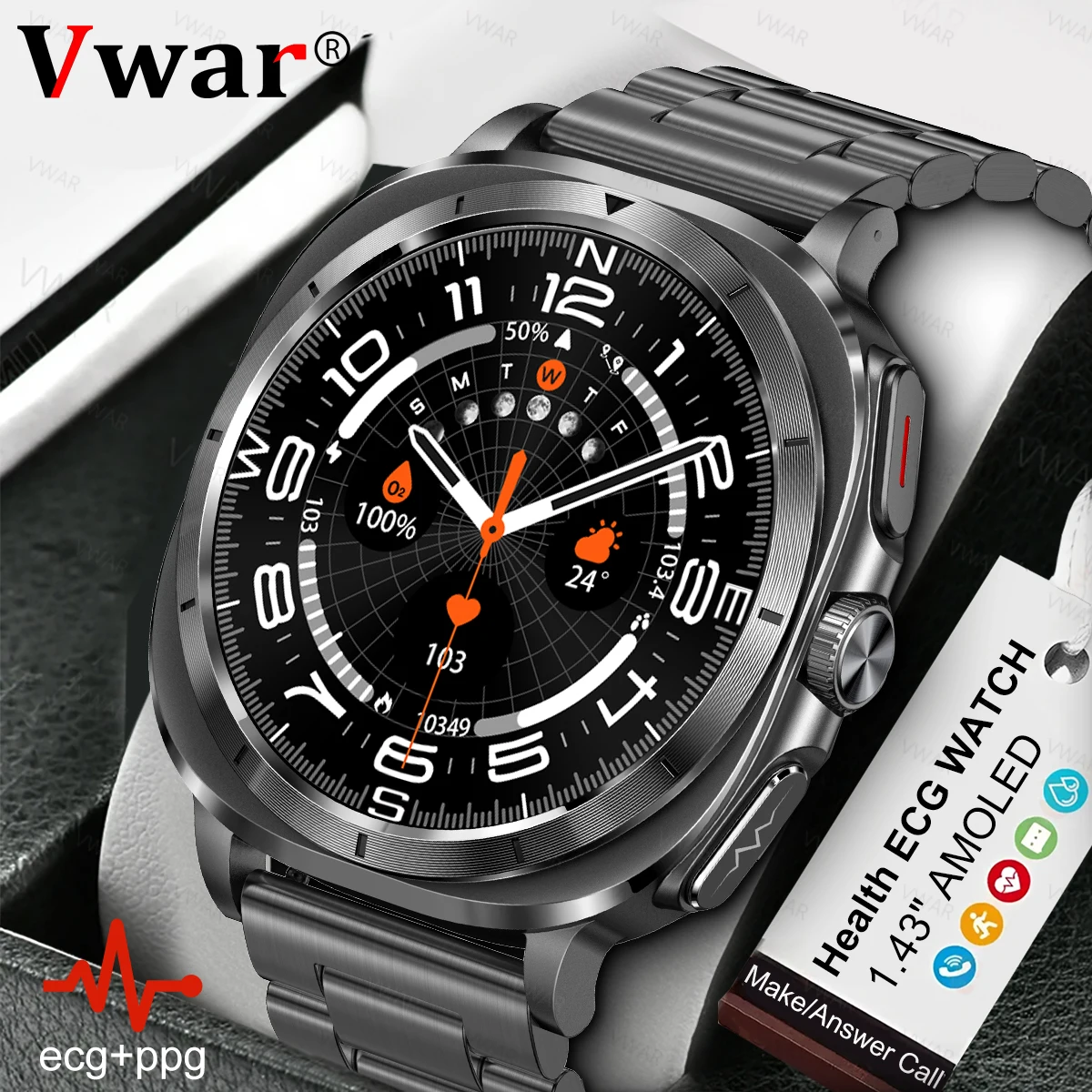 Умные часы Ultra 7 47 мм ЭКГ + PPG 1 43 дюйма AMOLED