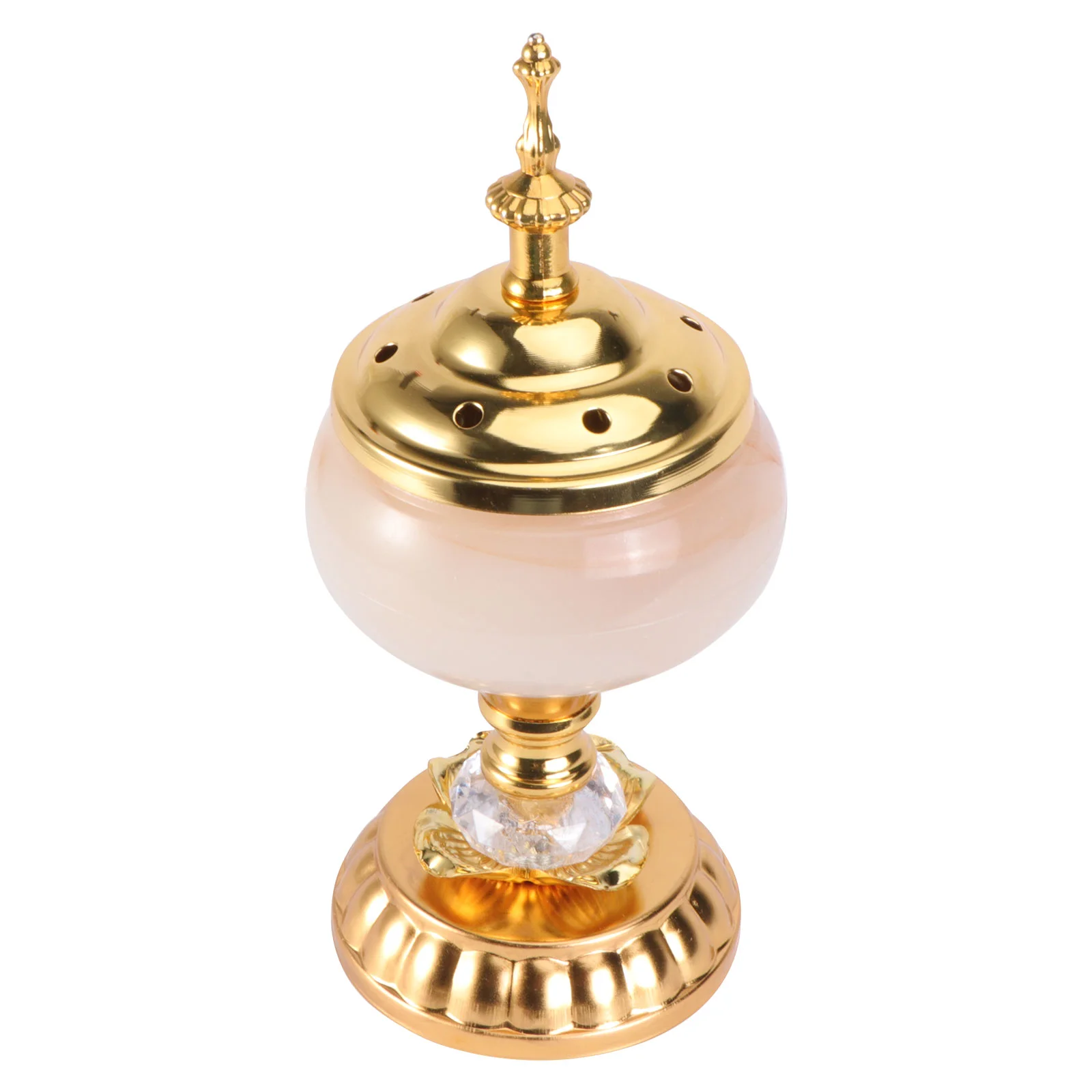 

Burnerbakhoor Metal Charcoal Holder Frankincense Resin Portable Flowingcarved Brass Arabian Censer Sticksaroma Ornament