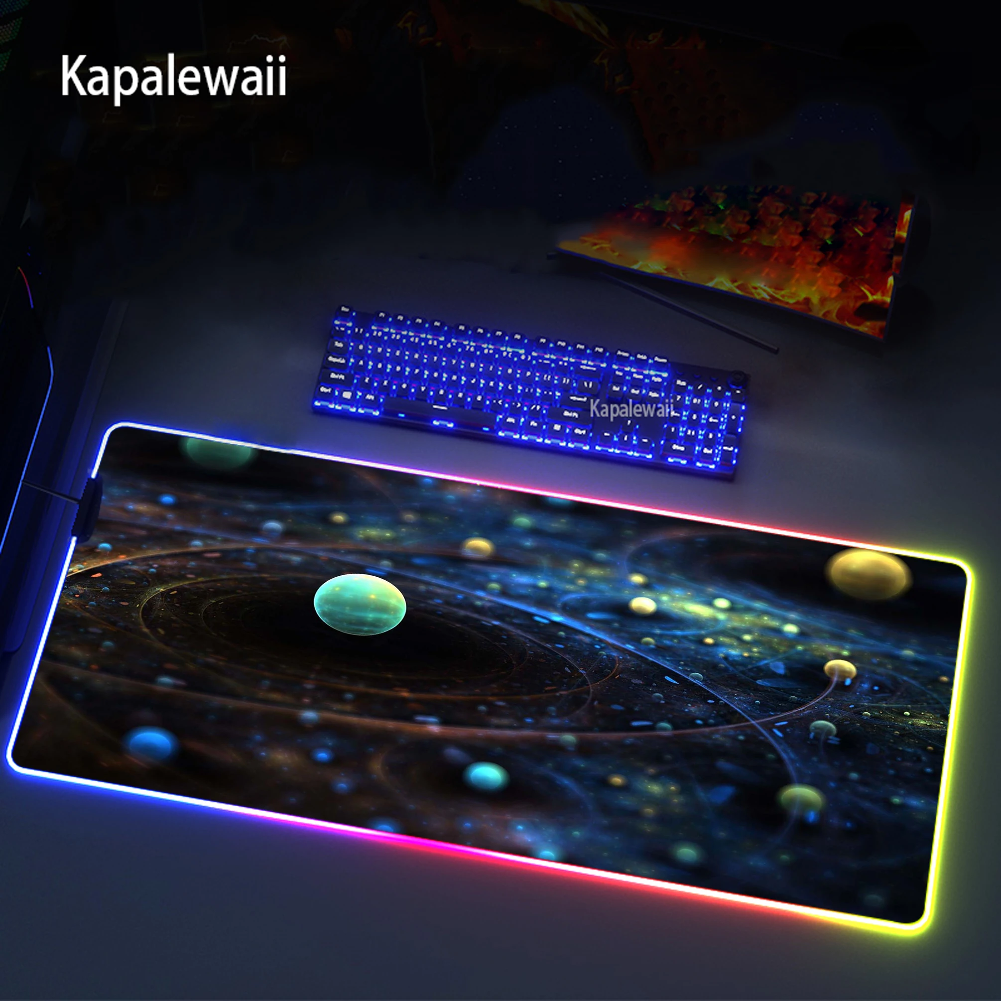 

RGB keyboard Mat Space Earth Solar System Mouse Pad Big Mouse Pad Pc Accessories Desk Mat For Mouse Gamer Gaming Mouse Pad